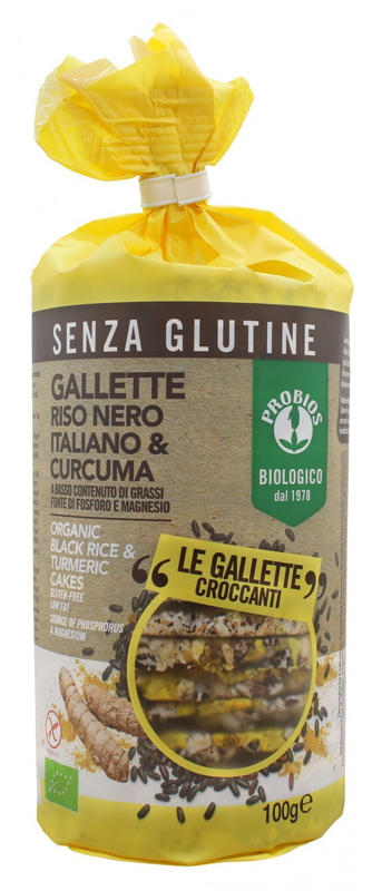 PROBIOS GALLETTE RISO NERO/CURCUMA 100 G - Farmapanda Srl