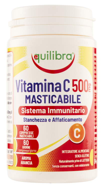 VITAMINA C 500MG MASTICABILE SISTEMA IMMUNITARIO 60 COMPRESSE - Farmapanda Srl
