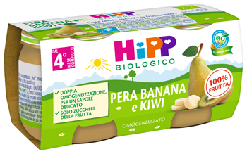 HIPP BIO OMOGENEIZZATO KIWI/BANANA/PERA 2X80 G - Farmapanda Srl