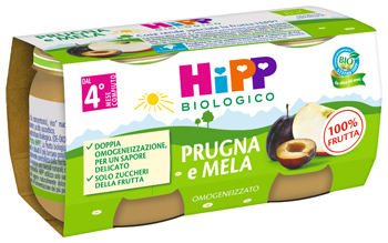 HIPP BIO OMOGENEIZZATO PRUGNA E MELA 2 X 80 G - Farmapanda Srl