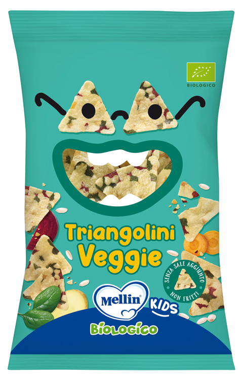 MELLIN SNACK BIO TRIANGOLINI VEGGIE 30 G - Farmapanda Srl