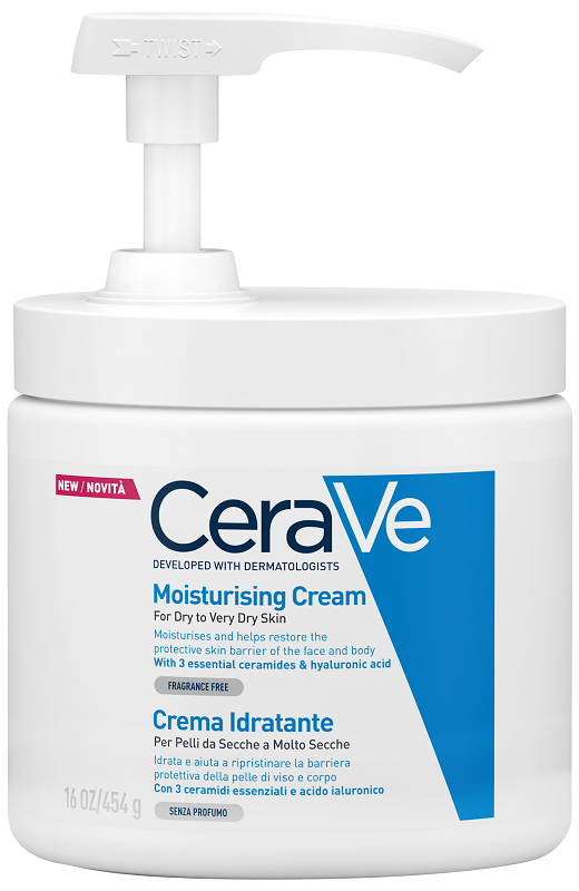 CERAVE CREMA IDRATANTE PER PELLI DA SECCHE A MOLTO SECCHE 454 G PUMP - Farmapanda Srl