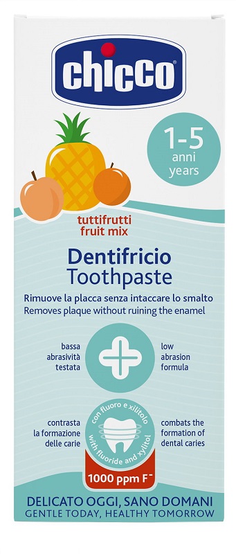 CHICCO DENTIFRICIO TUTTIFRUTTI DA 1 A 5 ANNI CON FLUORO - Farmapanda Srl