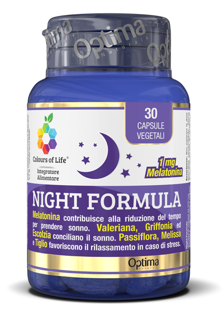 COLOURS OF LIFE NIGHT FORMULA 30 CAPSULE VEGETALI 550 MG - Farmapanda Srl