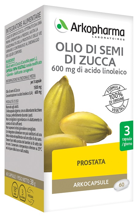 ARKO CAPSULE OLIO SEMI ZUCCA 60 CAPSULE - Farmapanda Srl