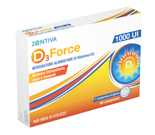 D3 FORCE ZENTIVA 1000UI 60 COMPRESSE - Farmapanda Srl