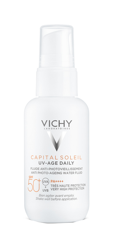 CAPITAL SOLEIL UV-AGE FLUIDO ANTI-FOTOINVECCHIAMENTO SPF50+ 40 ML - Farmapanda Srl