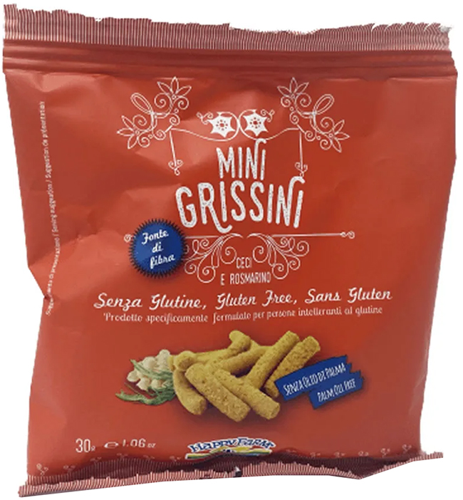 HAPPY FARM MINI GRISSINI CECI/ROSMARINO 30 G - Farmapanda Srl