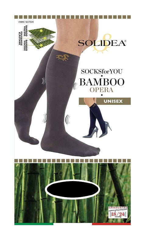 SOCKS FOR YOU BAMBOO OPERA GAMBALETTO NERO XXL - Farmapanda Srl