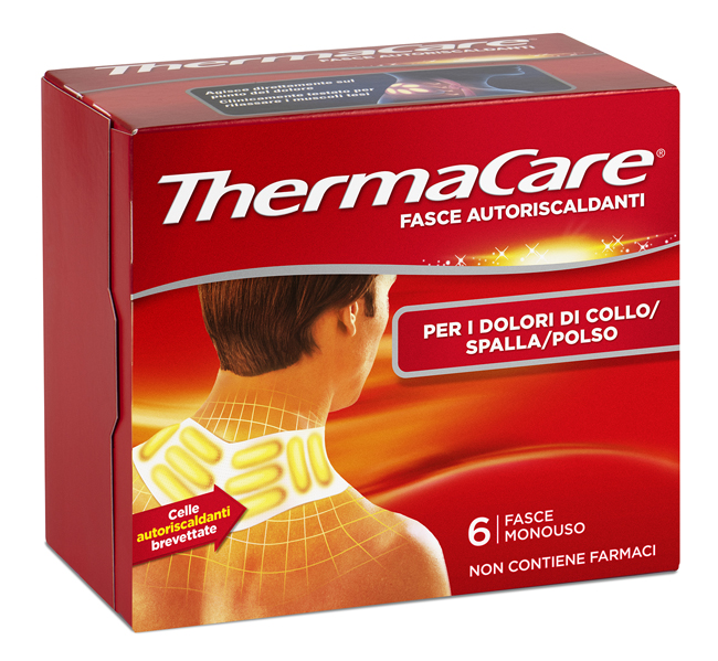 FASCE AUTORISCALDANTI A CALORE TERAPEUTICO THERMACARE COLLO/SPALLA/POLSO 6 PEZZI - Farmapanda Srl