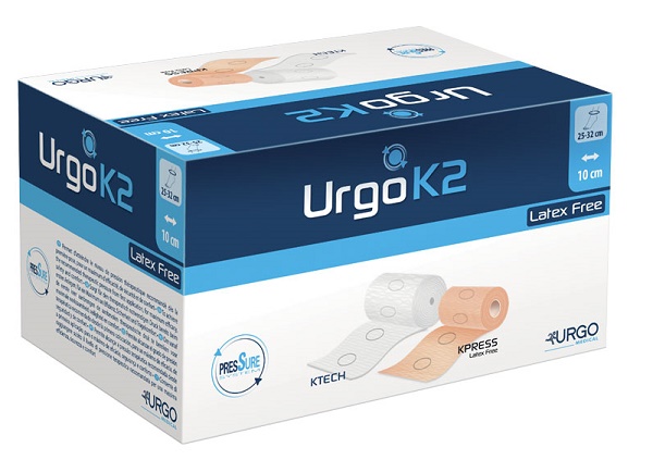 BENDAGGIO URGOK2 LATEX FREE KIT BENDAGGIO T2 CAVIGLIA 25-32 2 PEZZI 10 CM - Farmapanda Srl
