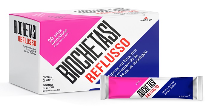BIOCHETASI REFLUSSO 20 STICK AROMA ARANCIA - Farmapanda Srl
