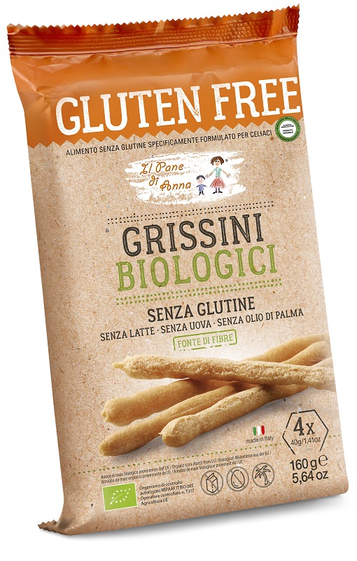IL PANE DI ANNA GRISSINI BIOLOGICI 160 G - Farmapanda Srl