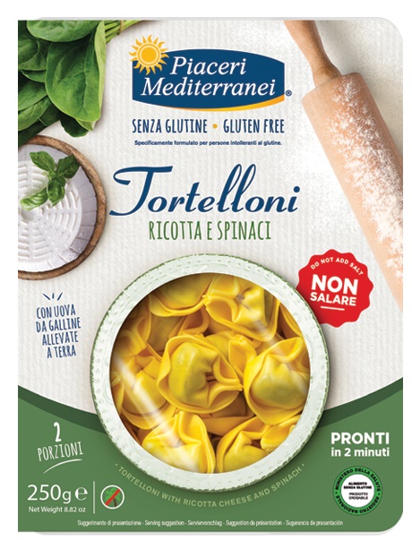 PIACERI MEDITERRANEI TORTELLONI RICOTTA SPINACI 250 G - Farmapanda Srl