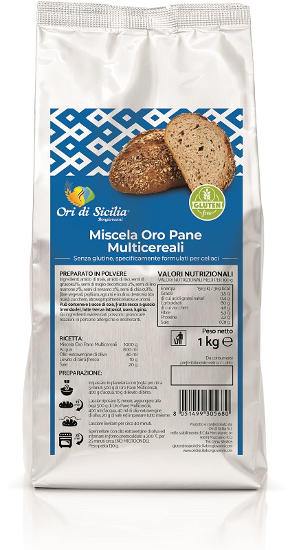 ORI DI SICILIA MIX ORO PANE MULTICEREALI 1 KG - Farmapanda Srl