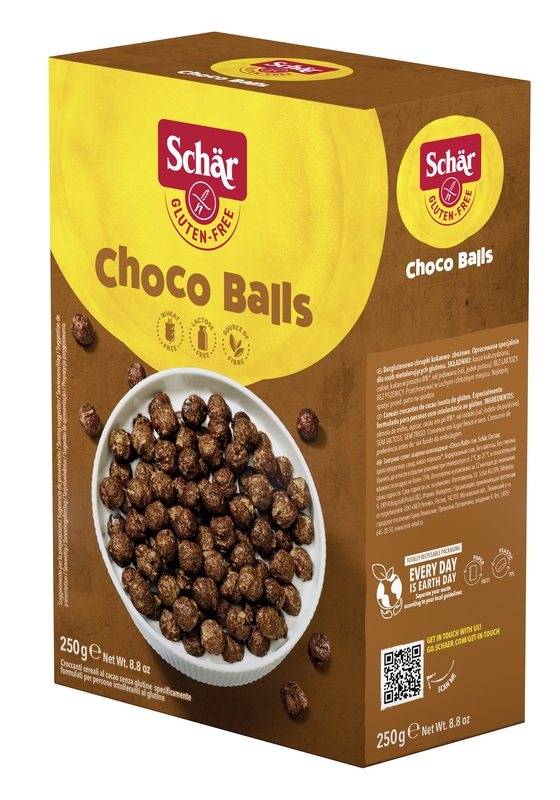 SCHAR CHOCO BALLS CEREALI SENZA LATTOSIO 250 G - Farmapanda Srl