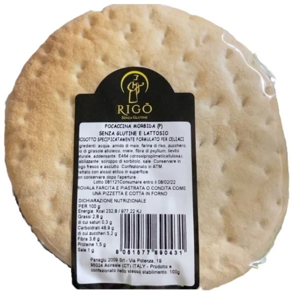 RIGO' FOCACCINA MORBIDA 100 G - Farmapanda Srl
