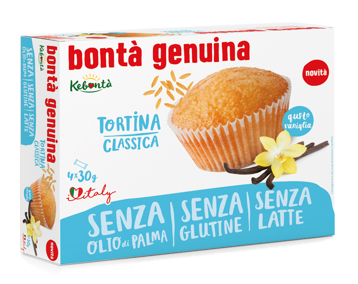 KEBONTA' TORTINA CLASSICA VANIGLIA 120 G - Farmapanda Srl