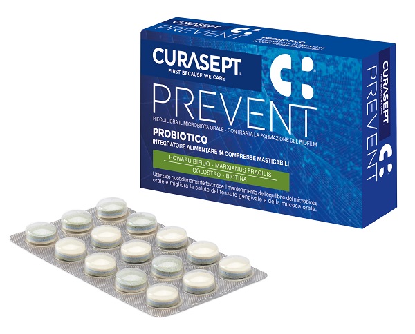 CURASEPT PREVENT PROBIOTICO 14 COMPRESSE MASTICABILI - Farmapanda Srl