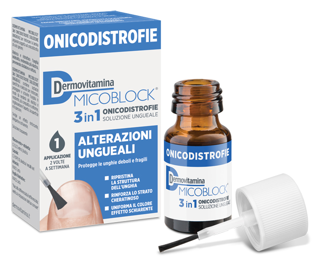 DERMOVITAMINA MICOBLOCK 3 IN 1 ONICODISTROFIE ALTERAZIONI UNGUEALI 7 ML - Farmapanda Srl
