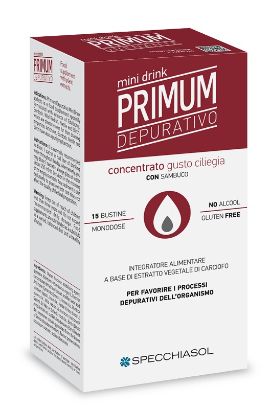 PRIMUM DEPURATIVO MINIDRINK CILIEGIA 15 STICK DA 10 ML - Farmapanda Srl