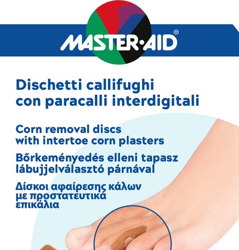 DISCHETTO CALLIFUGO 6 PEZZI + PARACALLO 6 PEZZI INTERDIGITALI MASTER-AID FOOTCARE B5 - Farmapanda Srl