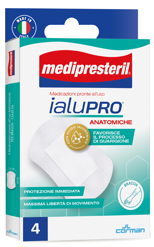 MEDIPRESTERIL IALUPRO BRACCIA 7,5X10 CM 4 PEZZI - Farmapanda Srl