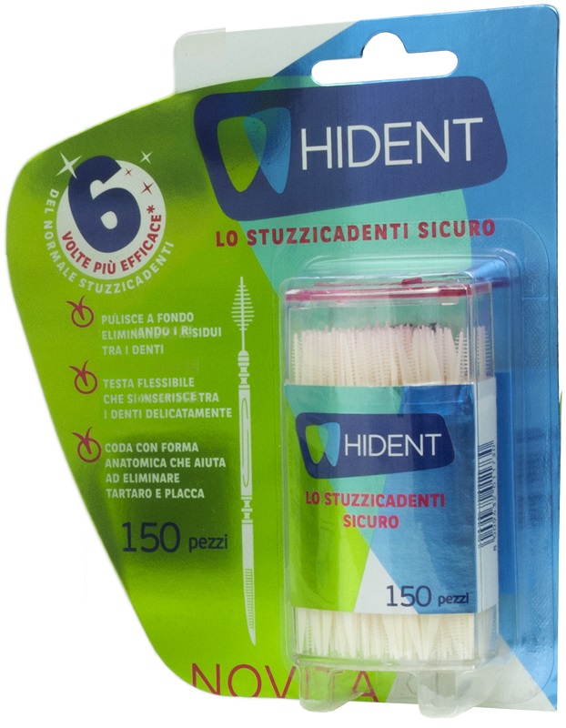 HIDENT STUZZICADENTI MONOUSO 150 PEZZI - Farmapanda Srl