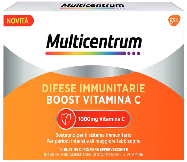 MULTICENTRUM DIFESE IMMUNITARIE BOOST VITAMINA C 28 BUSTINE - Farmapanda Srl
