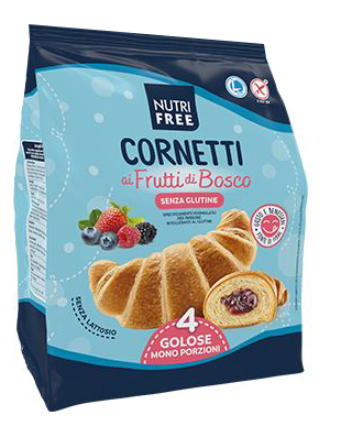NUTRIFREE CORNETTI AI FRUTTI DI BOSCO 4 PEZZI DA 60 G - Farmapanda Srl