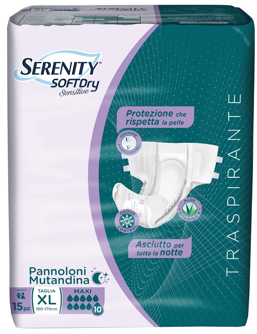 PANNOLONE MUTANDINA SERENITY SD SENSITIVE MAXI XL 15 PEZZI - Farmapanda Srl