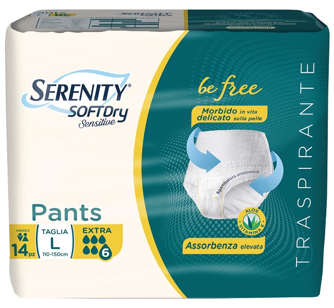 SERENITY PANTS SD SENSITIVE BE FREE EXTRA L 14 PEZZI - Farmapanda Srl