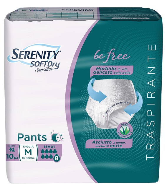 SERENITY PANTS SD SENSITIVE BE FREE MAXI M 10 PEZZI - Farmapanda Srl