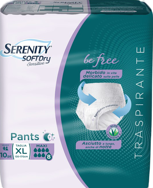 SERENITY PANTS SD SENSITIVE BE FREE MAXI XL 10 PEZZI - Farmapanda Srl
