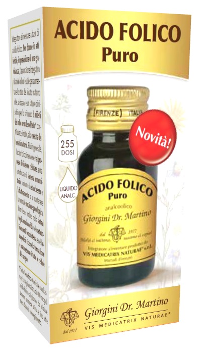 ACIDO FOLICO PURO LIQUIDO ANALCOLICO 30 ML - Farmapanda Srl