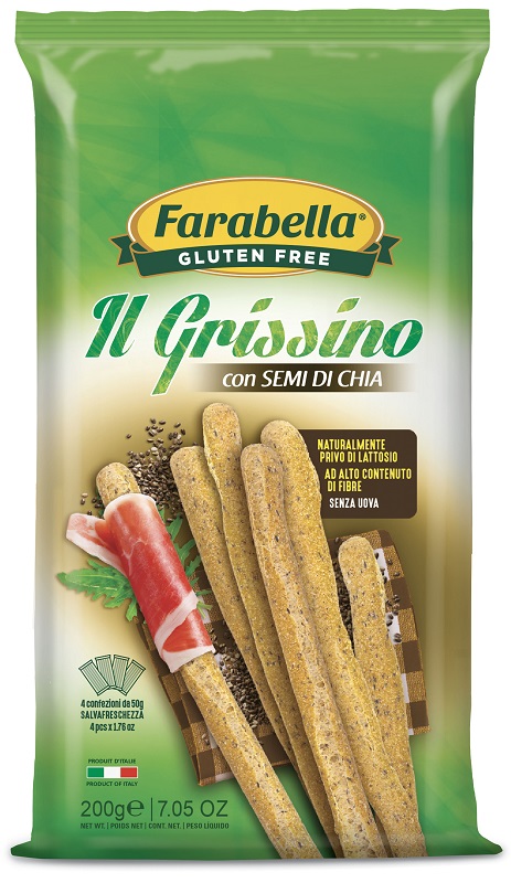 FARABELLA GRISSINI CON SEMI DI CHIA 200 G - Farmapanda Srl