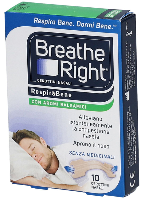 CEROTTI NASALI BREATHE RIGHT BALSAMICI 10 PEZZI - Farmapanda Srl
