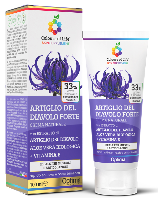 COLOURS OF LIFE SKIN SUPPLEMENT ARTIGLIO DEL DIAVOLO 33% CREMA 100 ML - Farmapanda Srl