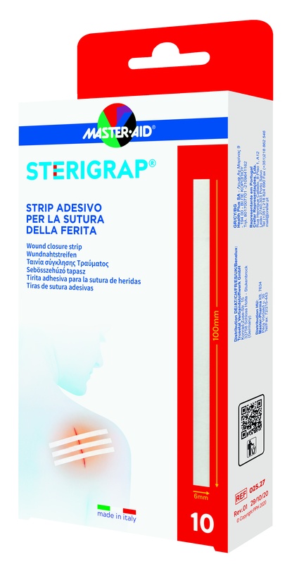MASTER-AID STERIGRAP STRIP ADESIVO SUTURA FERITE 100X6 MM 10 PEZZI - Farmapanda Srl