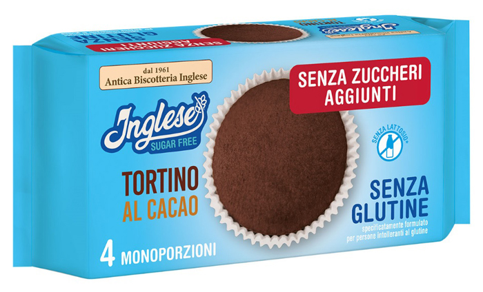INGLESE TORTINO CACAO SENZA ZUCCHERI AGGIUNTI 160 G - Farmapanda Srl