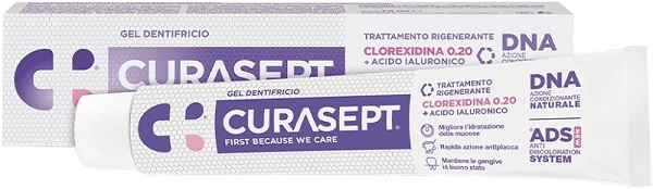 CURASEPT GEL DENTIFRICIO ADS DNA TRATTAMENTO RIGENERANTE 75 ML - Farmapanda Srl