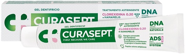 CURASEPT GEL DENTIFRICIO ADS DNA TRATTAMENTO ASTRINGENTE 75 ML - Farmapanda Srl