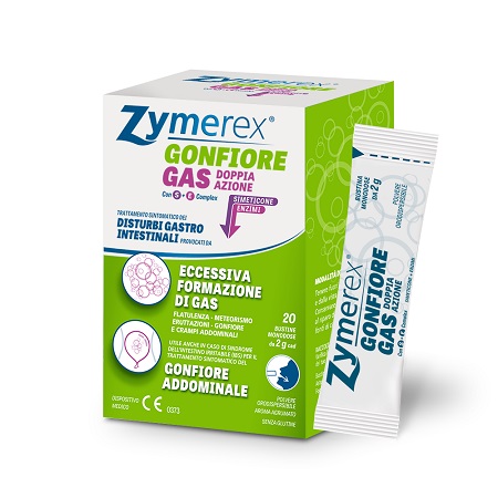 ZYMEREX GONFIORE GAS DOPPIA AZIONE CON S+E COMPLEX 20 BUSTINE MONODOSE DA 2 G - Farmapanda Srl