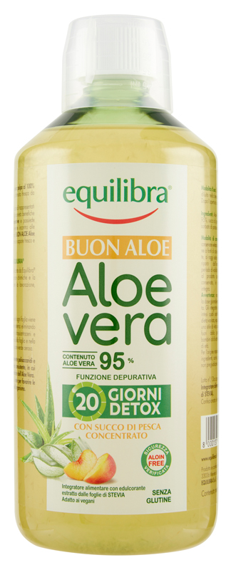 BUON ALOE VERA 95% CON SUCCO DI PESCA CONCENTRATO 1 LITRO - Farmapanda Srl