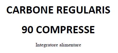 CARBONE REGULARIS 90 COMPRESSE - Farmapanda Srl