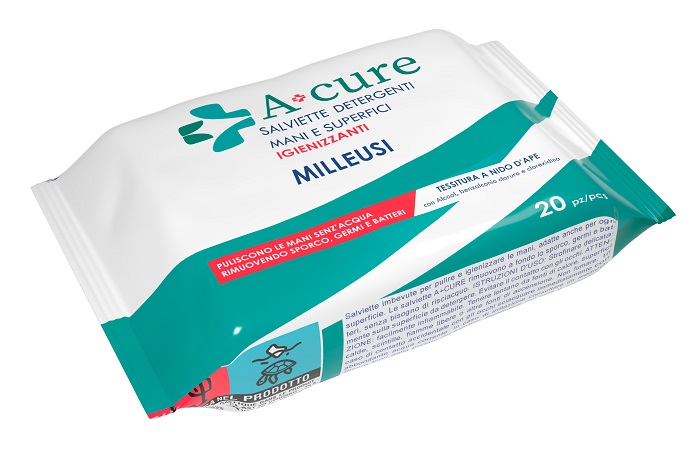 A+CURE IGIENIZZANTE SALVIETTINE MAXI POCKET 20 PEZZI - Farmapanda Srl