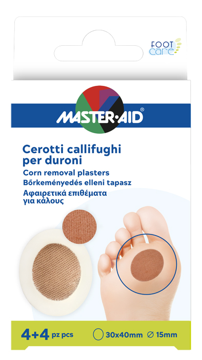 CEROTTO CALLIFUGO MASTER-AID FOOTCARE PER DURONI 4+4 PEZZI B1 - Farmapanda Srl