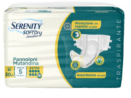 SERENITY PANNOLONE MUTANDINA SD SENSITIVE EXTRA TAGLIA L 30 PEZZI - Farmapanda Srl