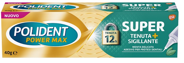POLIDENT SUPER TENUTA+SIGILLANTE MENTA DELICATA ADESIVO PROTESI DENTALE 40 G - Farmapanda Srl