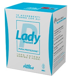 LADY PRESTERIL ASSORBENTI GIORNO CON ALI RIPIEGATI BIODEGRADABILI 10 PEZZI - Farmapanda Srl
